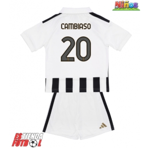 Juventus Andrea Cambiaso #20 Primera Equipación Niños 2026-27 Manga Corta (+ Pantalones cortos)